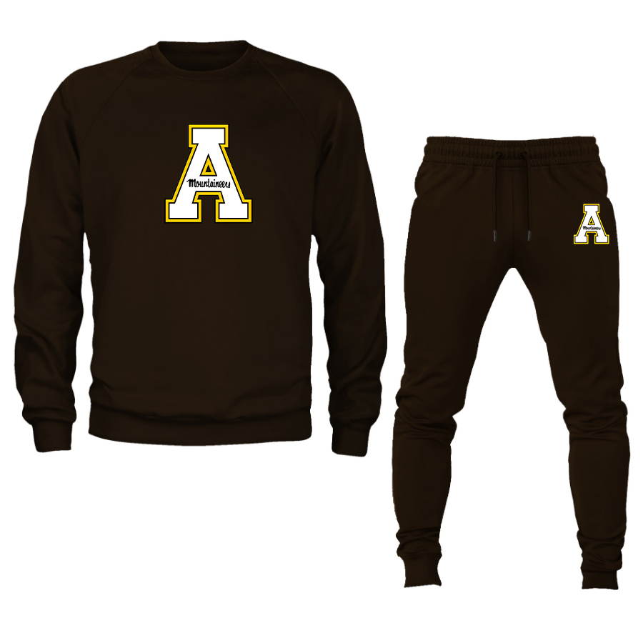 Men's Appalachian State Mountaineers Crewneck Sweatshirt Joggers Suit
