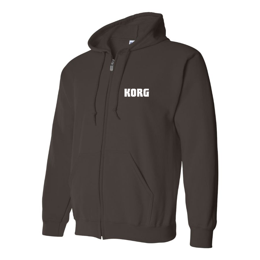 Men's Korg Logo  Zipper Hoodie
