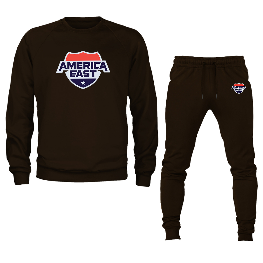 Men's America East Conference Crewneck Sweatshirt Joggers Suit
