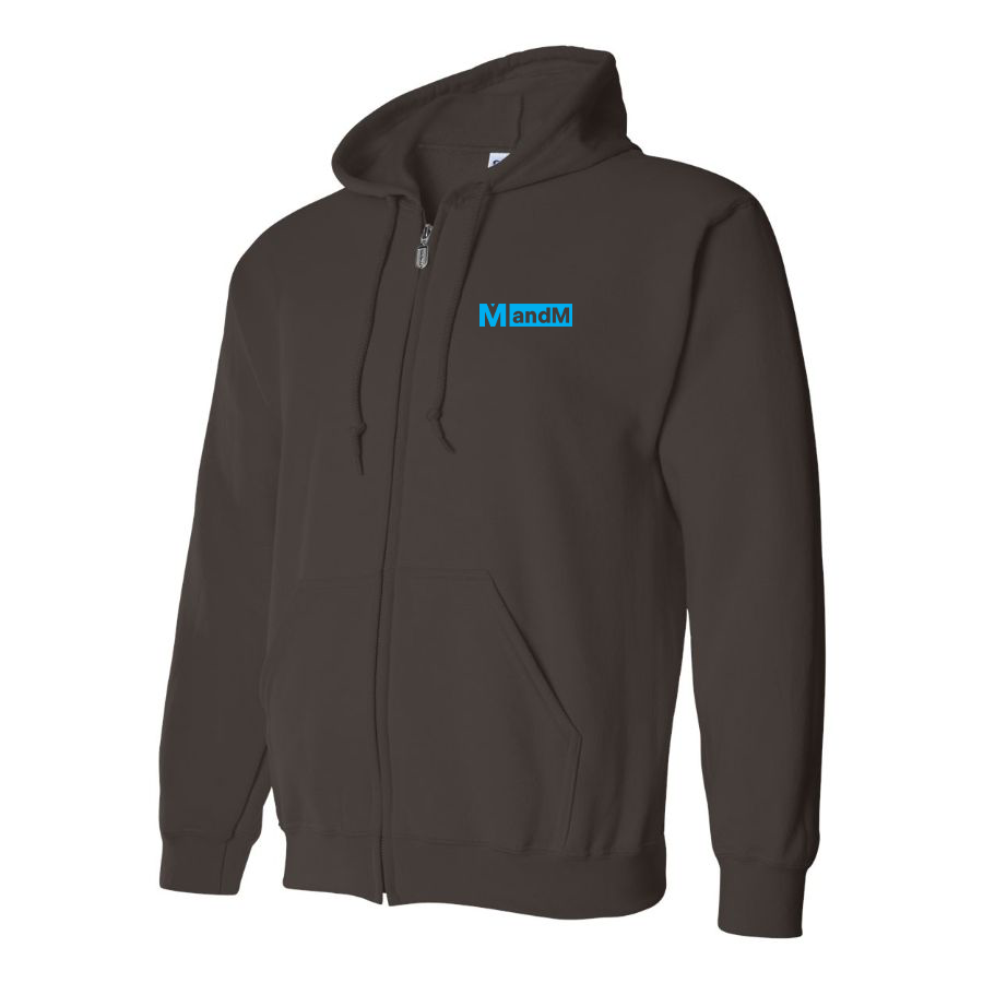 Men's MandM  Logo Zipper Hoodie