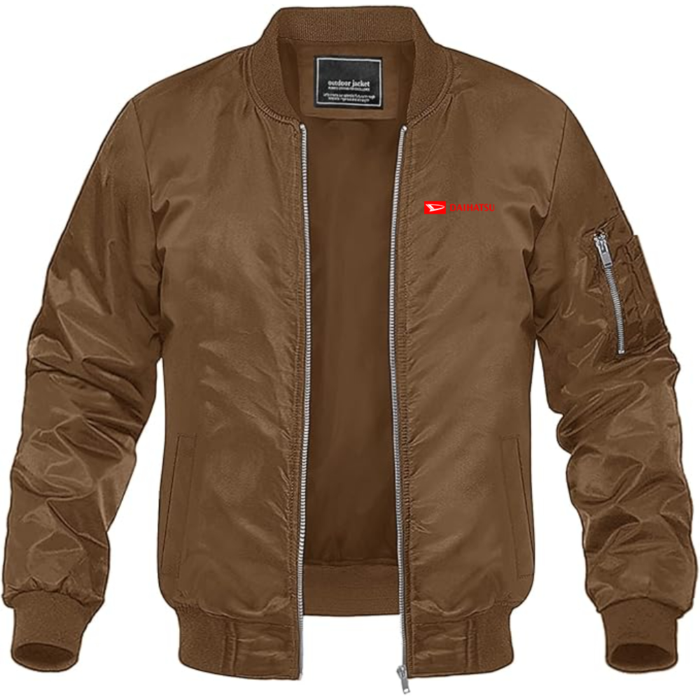 Men's Daihatsu Logo Lightweight Bomber Jacket Windbreaker Softshell Varsity Jacket Coat