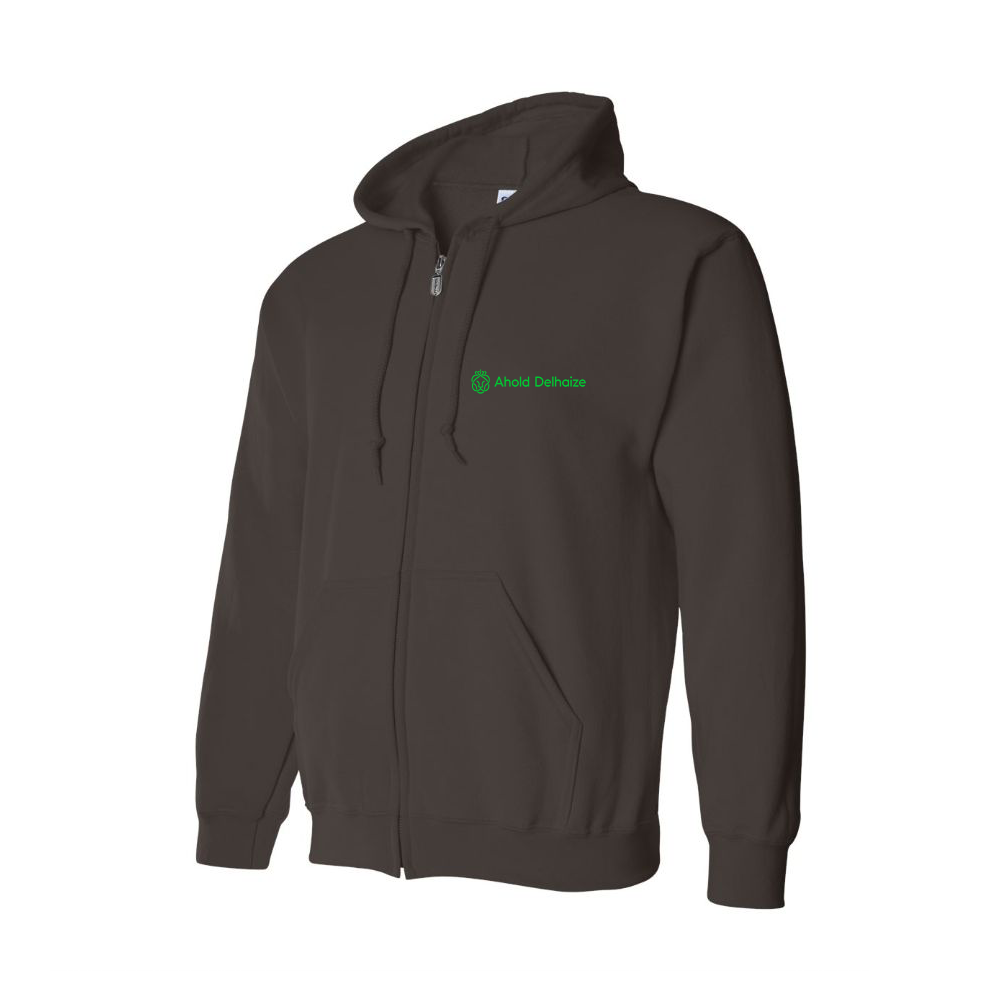 Men's Ahold Delhaize Vertical Logo  Zipper Hoodie