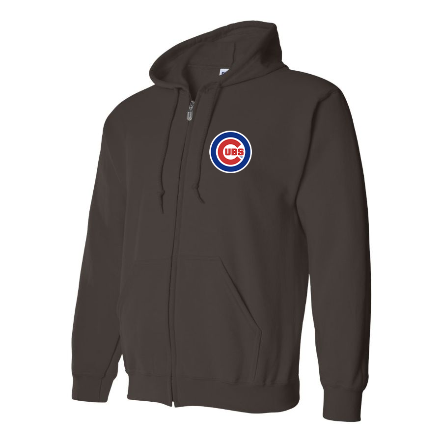 Men's Chicago Cubs Logo Zipper Hoodie