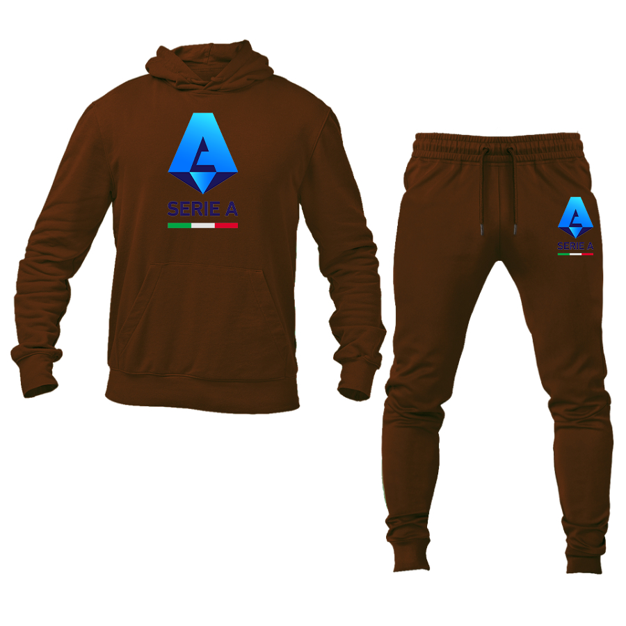 Men's Italian Serie A Logo Hoodie Joggers Set