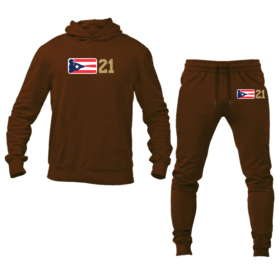 Men's Liga de Beisbol Profesional Roberto Clemente Logo Hoodie Joggers Set