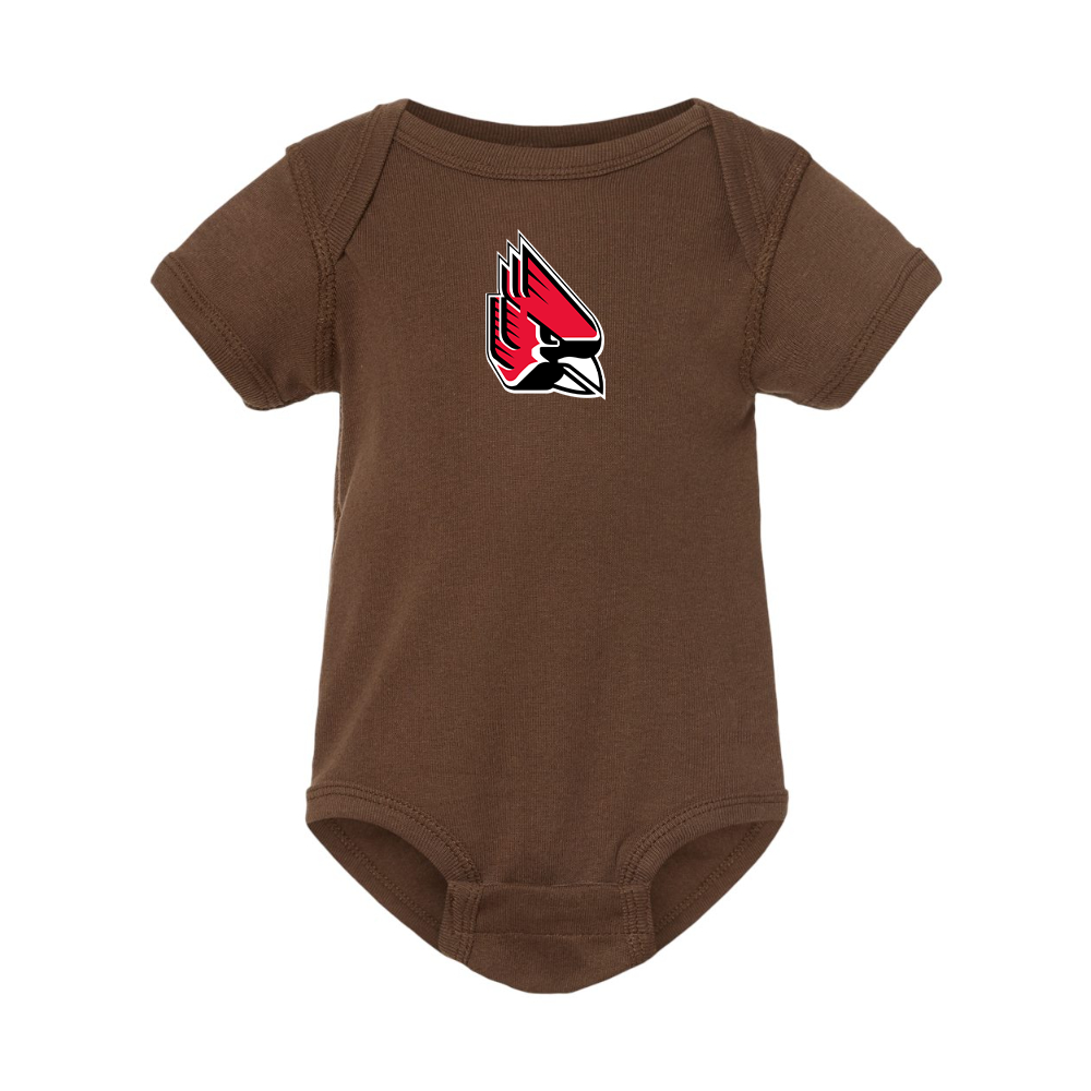 Ball State Cardinals  Rabbit Skins Infant Baby Rib Bodysuit
