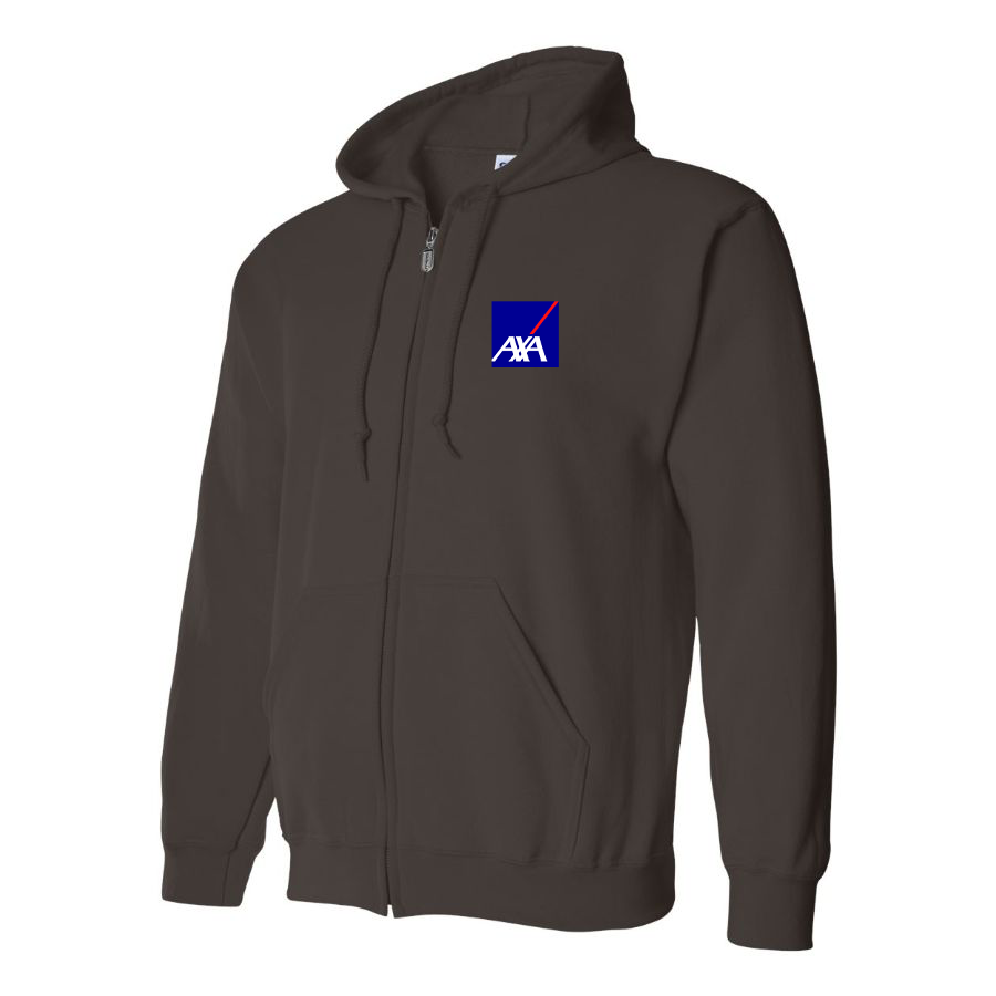 Men's Axa Logo Zipper Hoodie