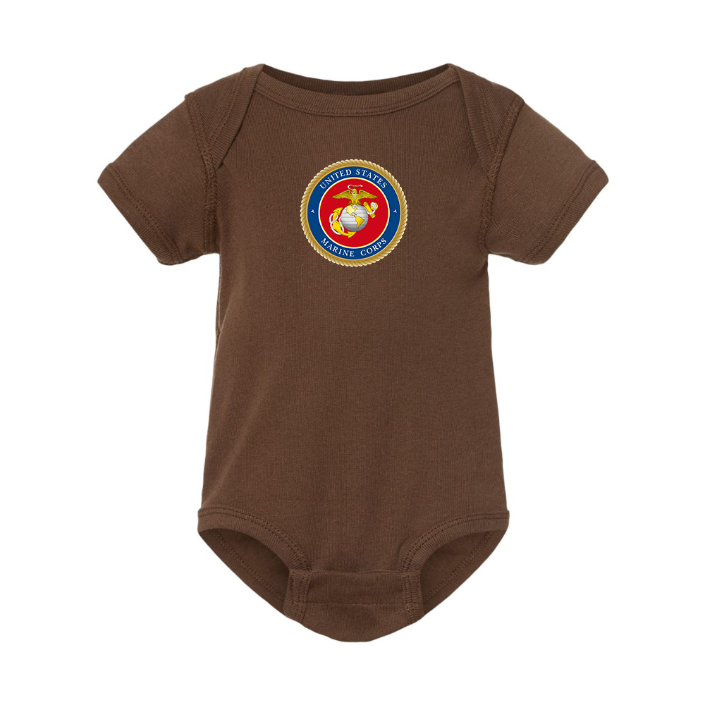USMC Emblem Rabbit Skins Infant Baby Rib Bodysuit