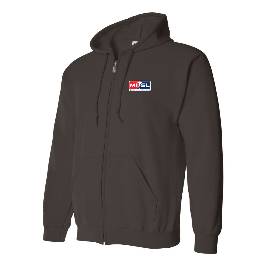 Men's Major Indoor Soccer League Logo Zipper Hoodie
