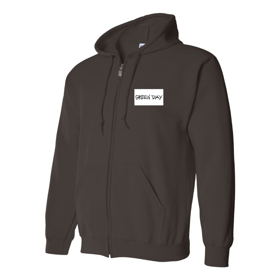 Men's Green Day Logo Zipper Hoodie