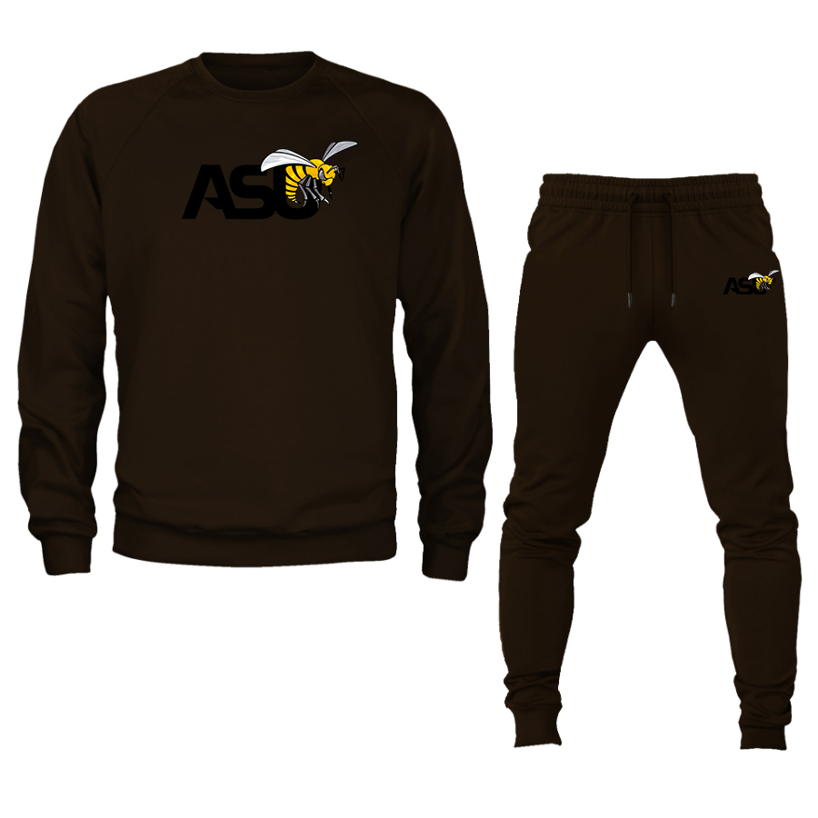 Men's Alabama State Hornets Crewneck Sweatshirt Joggers Suit