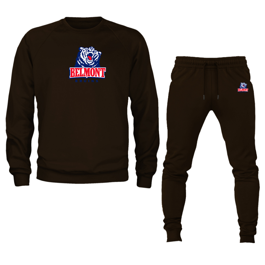 Men's  Belmont Bruins   Crewneck Sweatshirt Joggers Suit