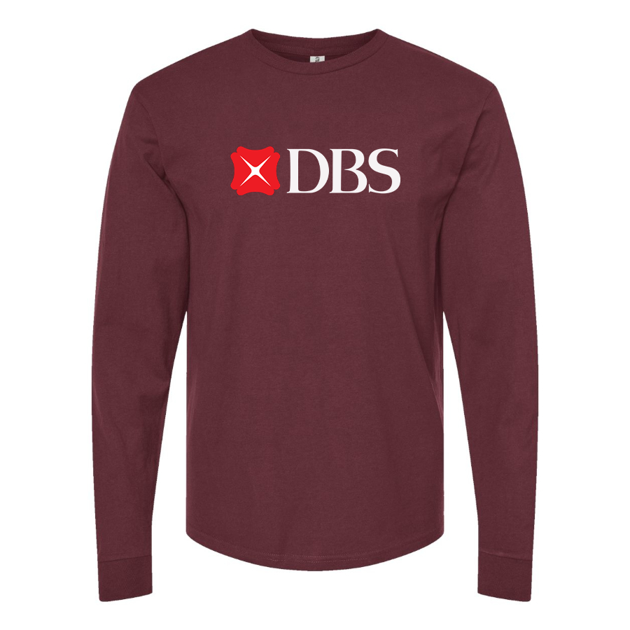 Men's DBS Bank Logo Cotton Long Sleeve T-Shirt