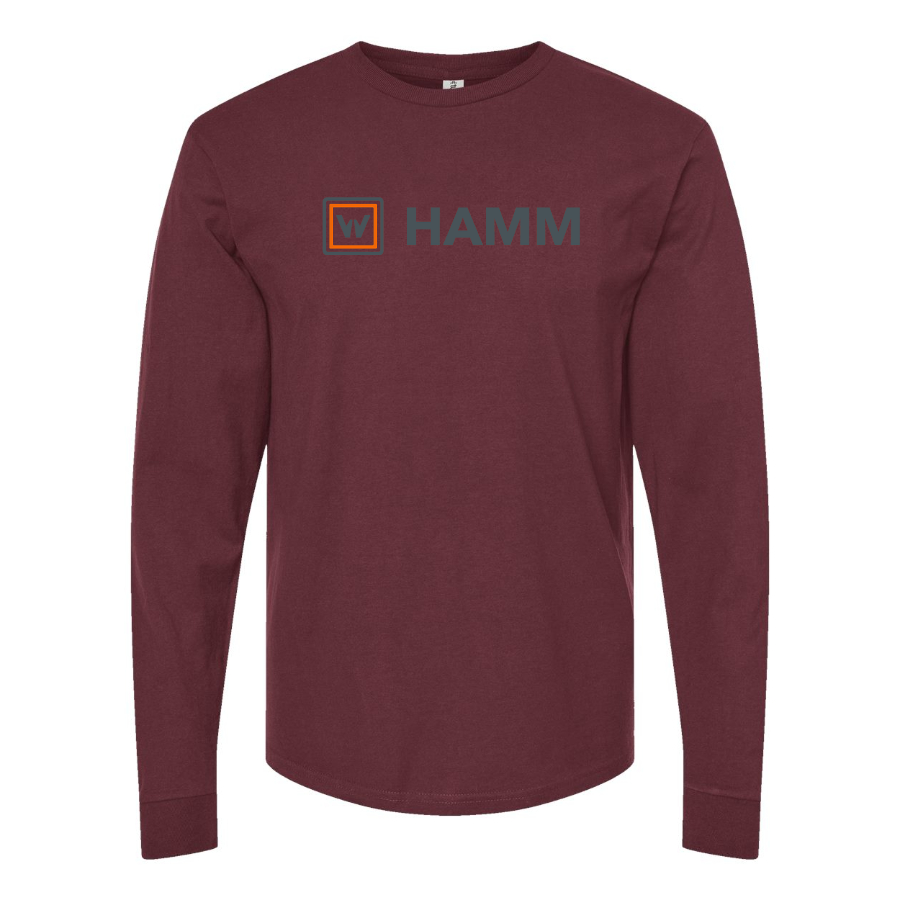Men's Hamm Logo Cotton Long Sleeve T-Shirt