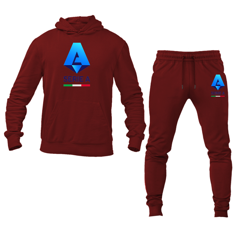 Men's Italian Serie A Logo Hoodie Joggers Set