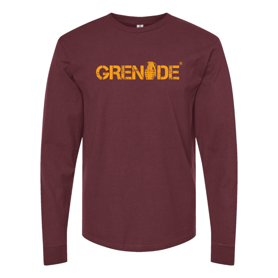 Men's Grenade Logo Cotton Long Sleeve T-Shirt