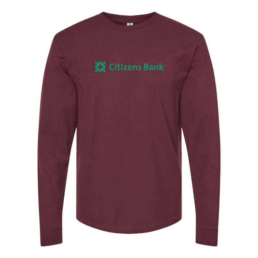 Men's Citizens Bank Logo Cotton Long Sleeve T-Shirt