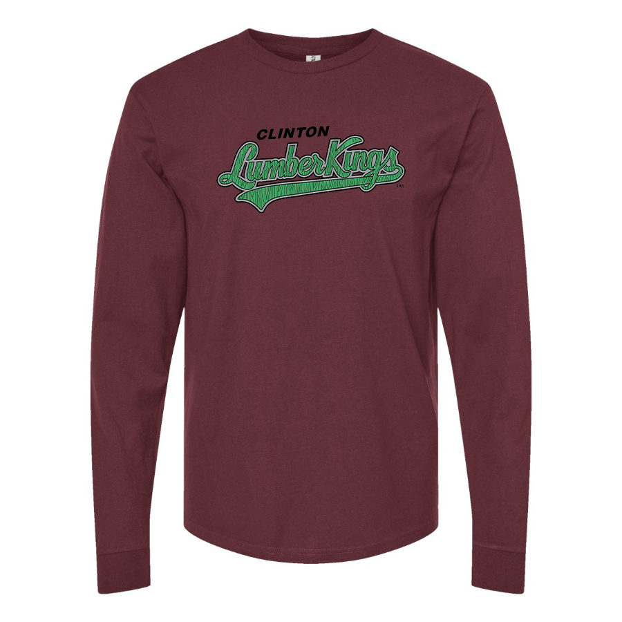 Men's Clinton LumberKings  Logo Cotton Long Sleeve T-Shirt
