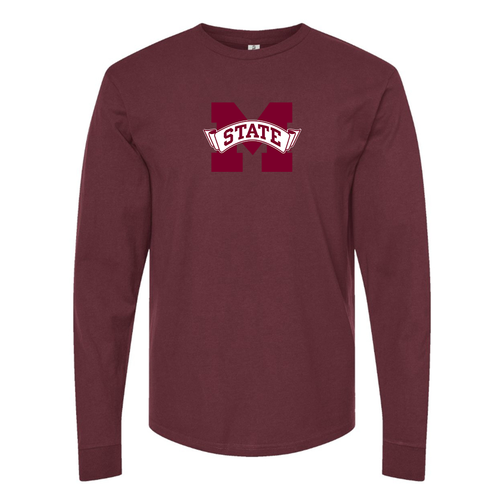 Men's  Mississippi State Bulldogs Logo Cotton Long Sleeve T-Shirt