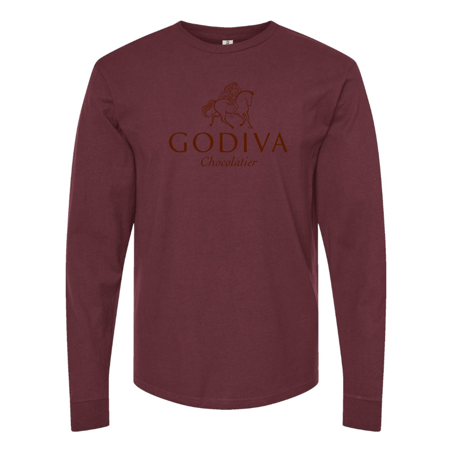 Men's Godiva Logo Cotton Long Sleeve T-Shirt