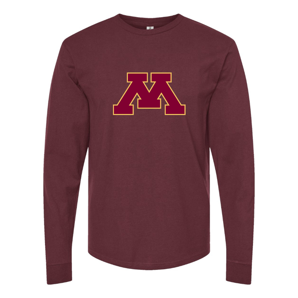 Men's Minnesota Golden Gophers Logo Cotton Long Sleeve T-Shirt