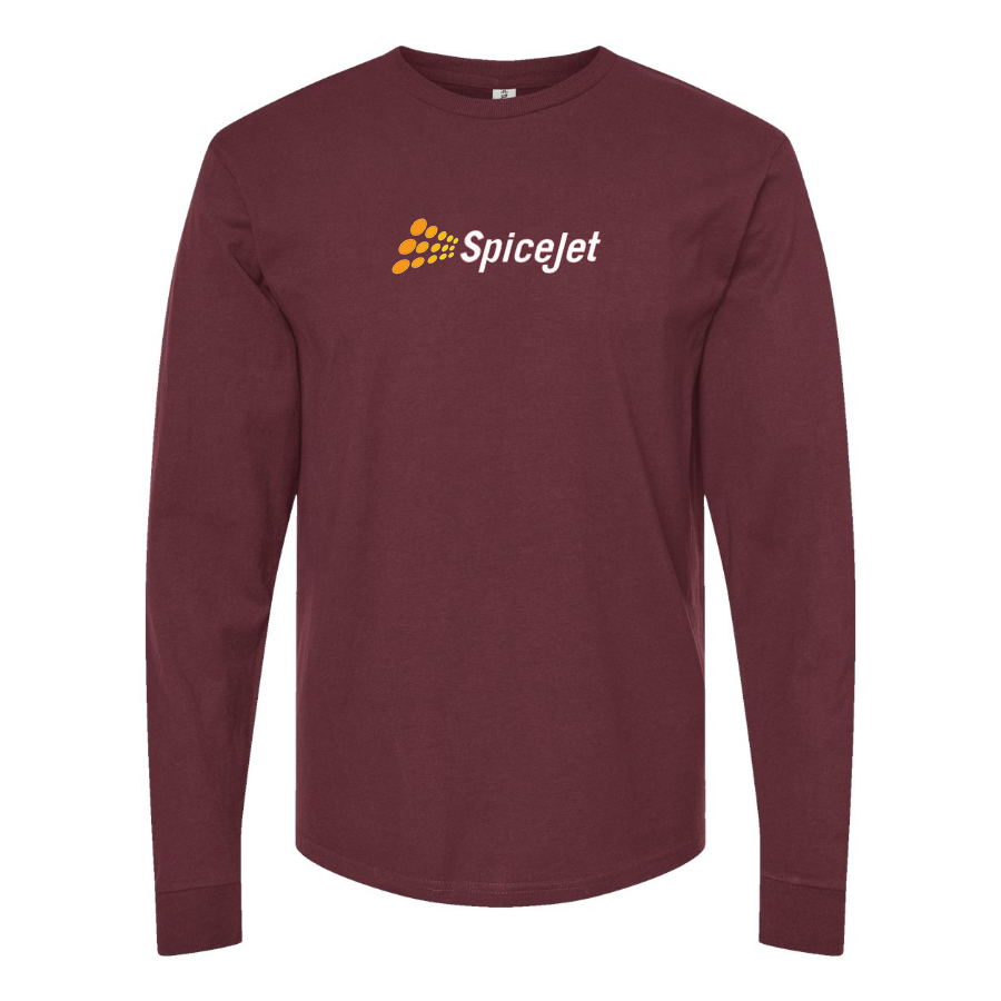 Men's SpiceJet Logo  Cotton Long Sleeve T-Shirt