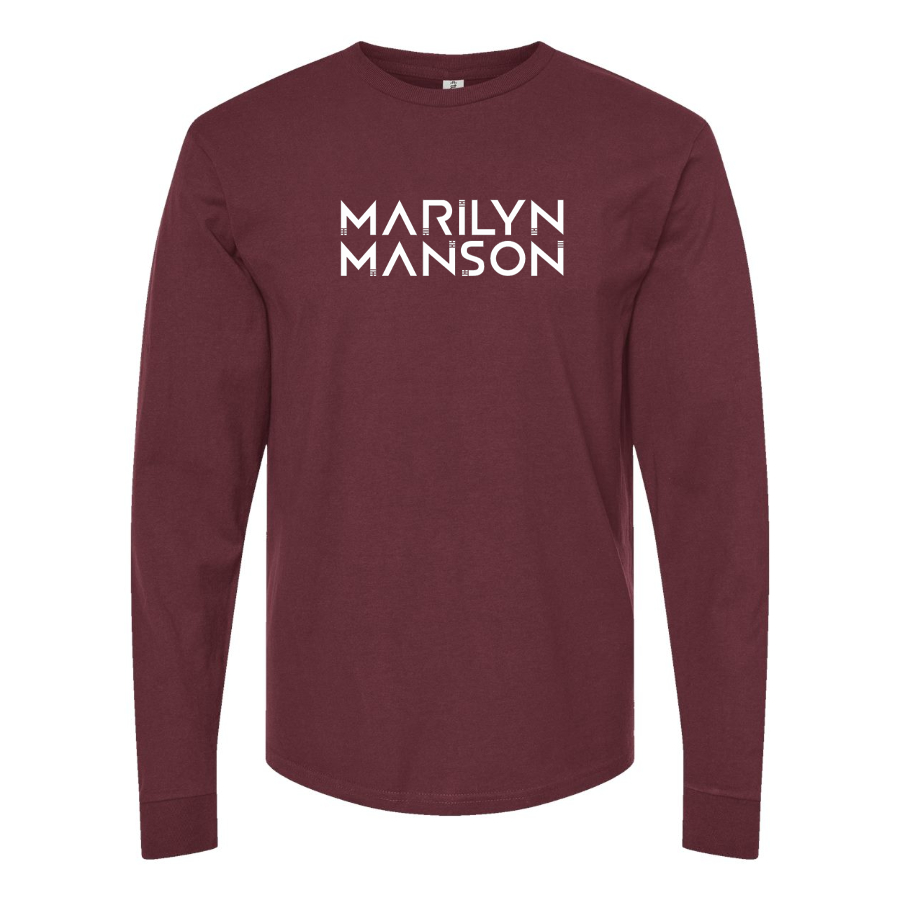 Men's Marilyn Manson Logo Cotton Long Sleeve T-Shirt