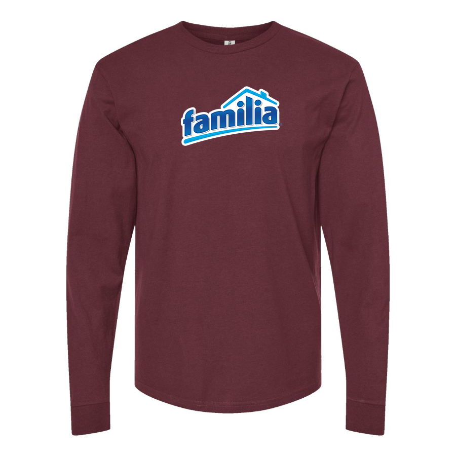 Men's Familia Logo Cotton Long Sleeve T-Shirt