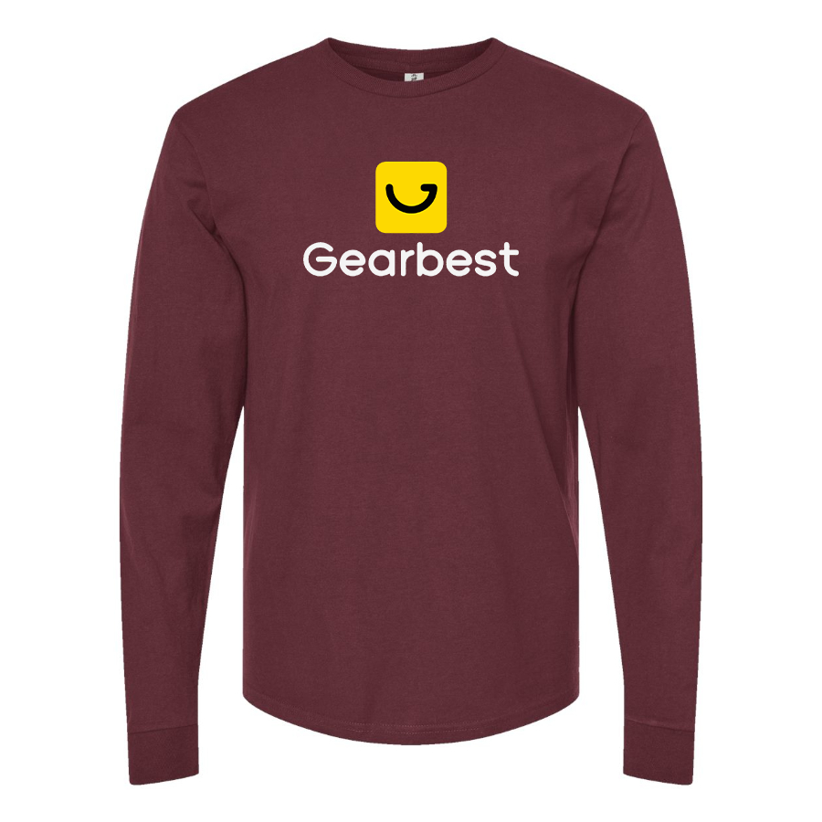 Men's Gearbest  Logo  Cotton Long Sleeve T-Shirt