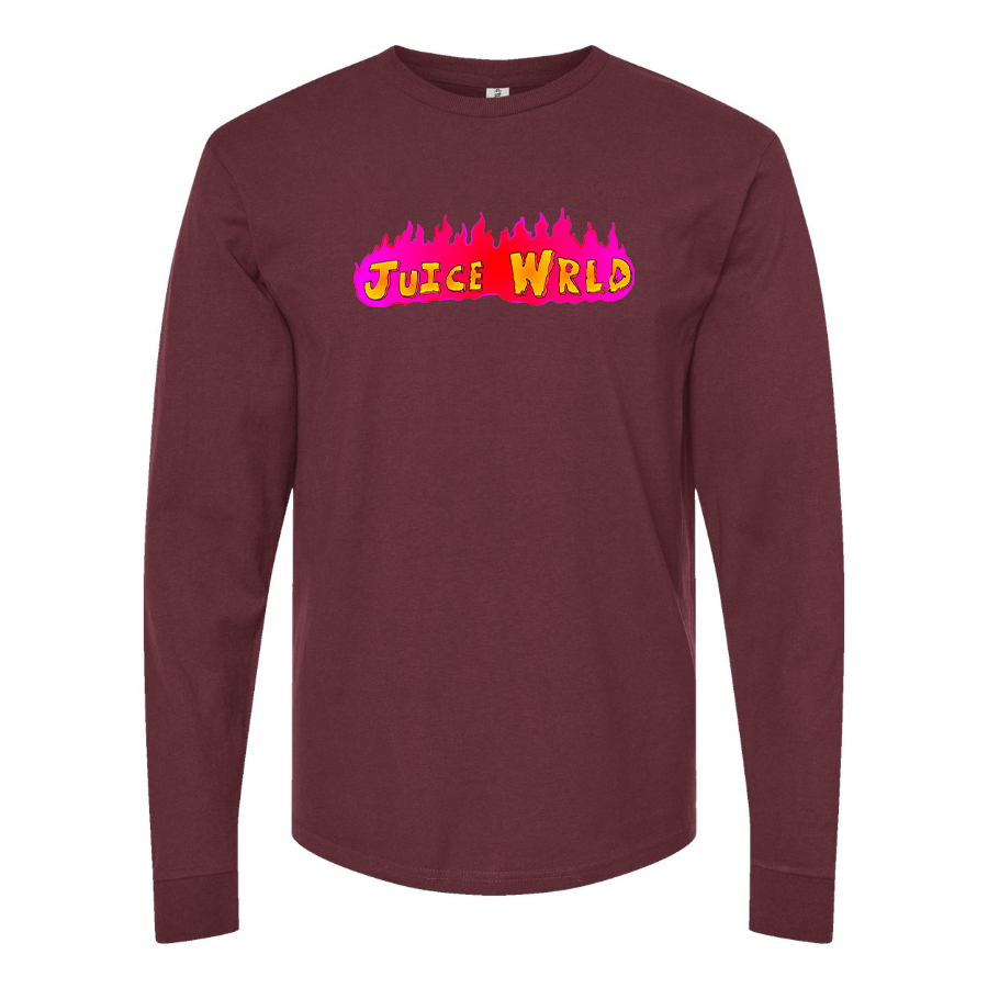 Men's Juice WRLD Logo Cotton Long Sleeve T-Shirt