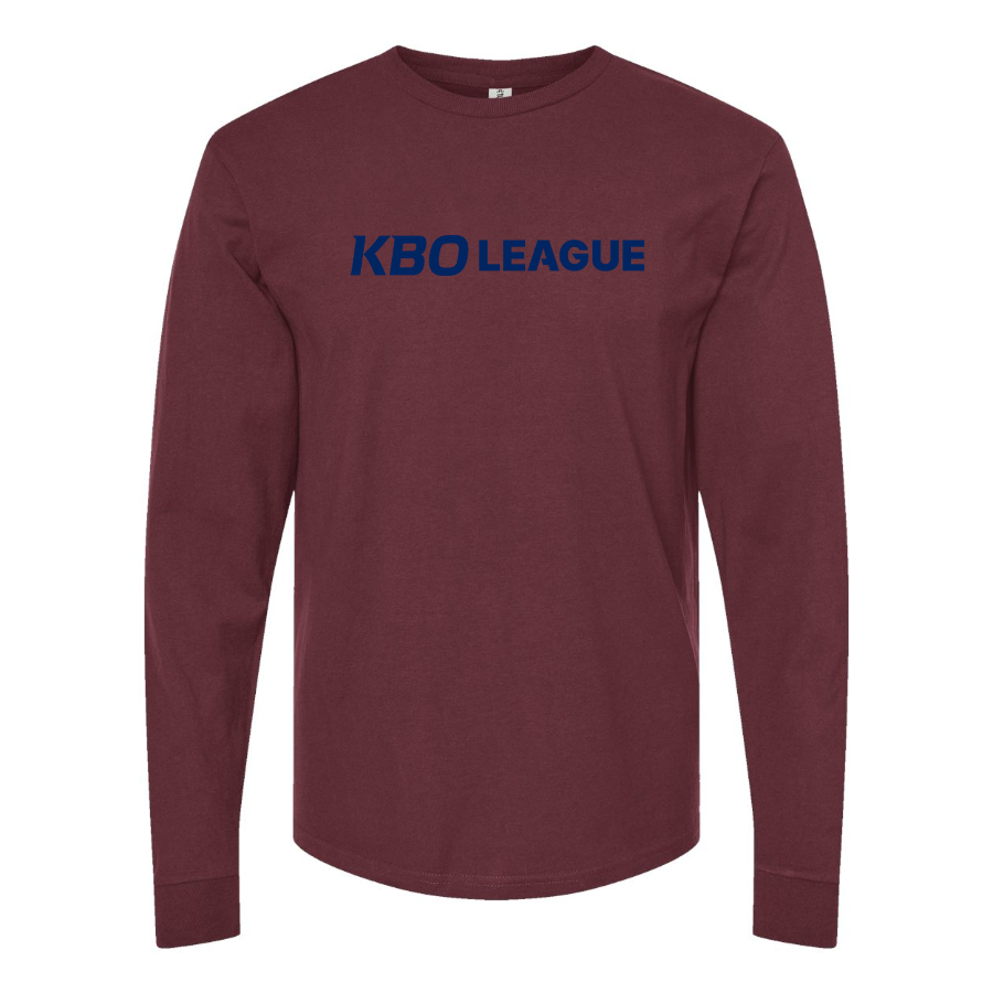 Men's KBO League Logo Cotton Long Sleeve T-Shirt