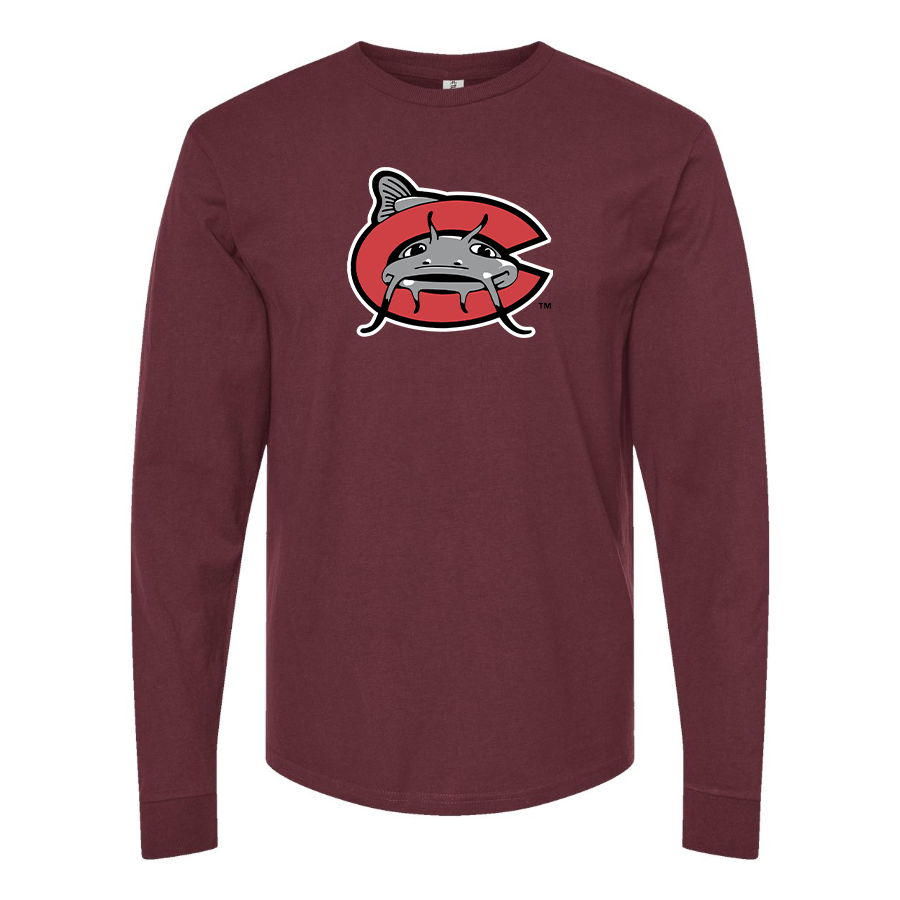 Men's Carolina Mudcats Logo Cotton Long Sleeve T-Shirt