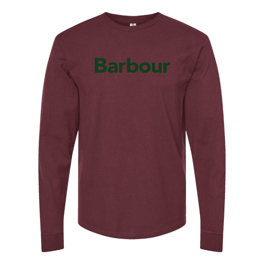 Men's Barbour Logo Cotton Long Sleeve T-Shirt