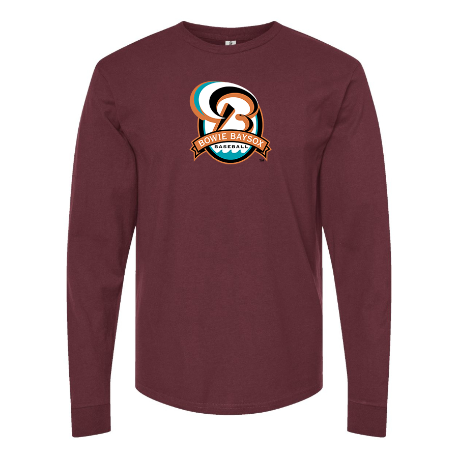 Men's Bowie BaySox Logo Cotton Long Sleeve T-Shirt