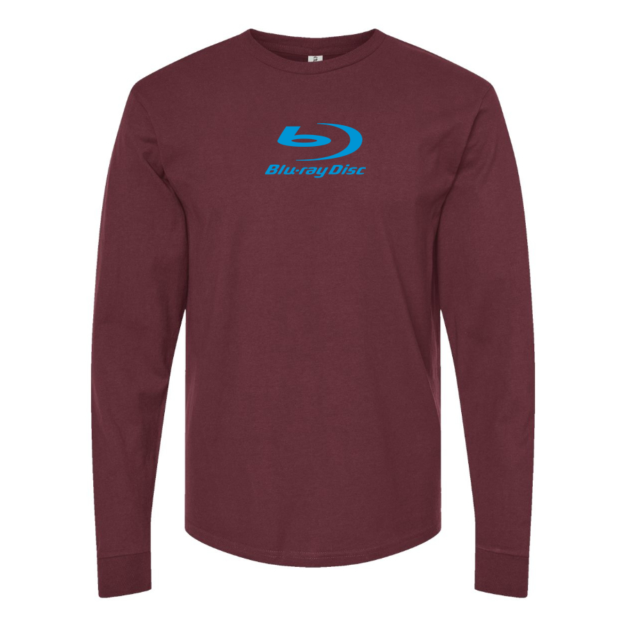 Men's  Blu-ray Disc Logo  Cotton Long Sleeve T-Shirt