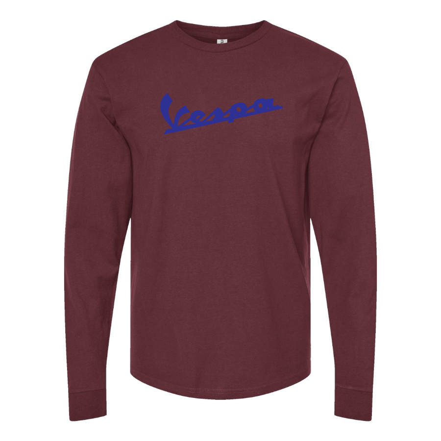 Men's Vespa Logo Cotton Long Sleeve T-Shirt