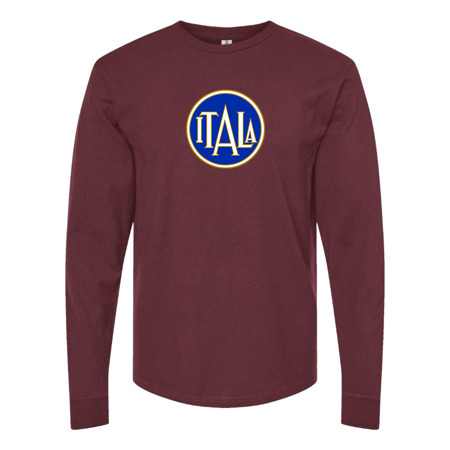 Men's  Itala Logo Cotton Long Sleeve T-Shirt