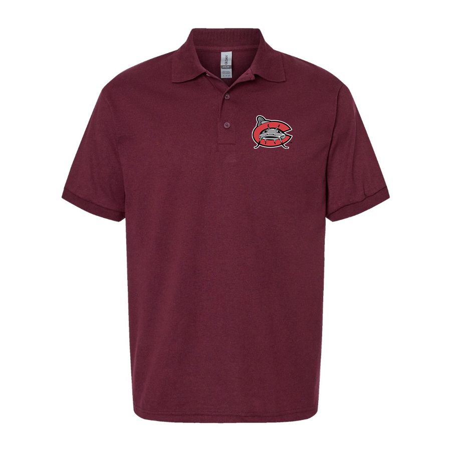 Men's Carolina Mudcats Logo Dry Blend Polo
