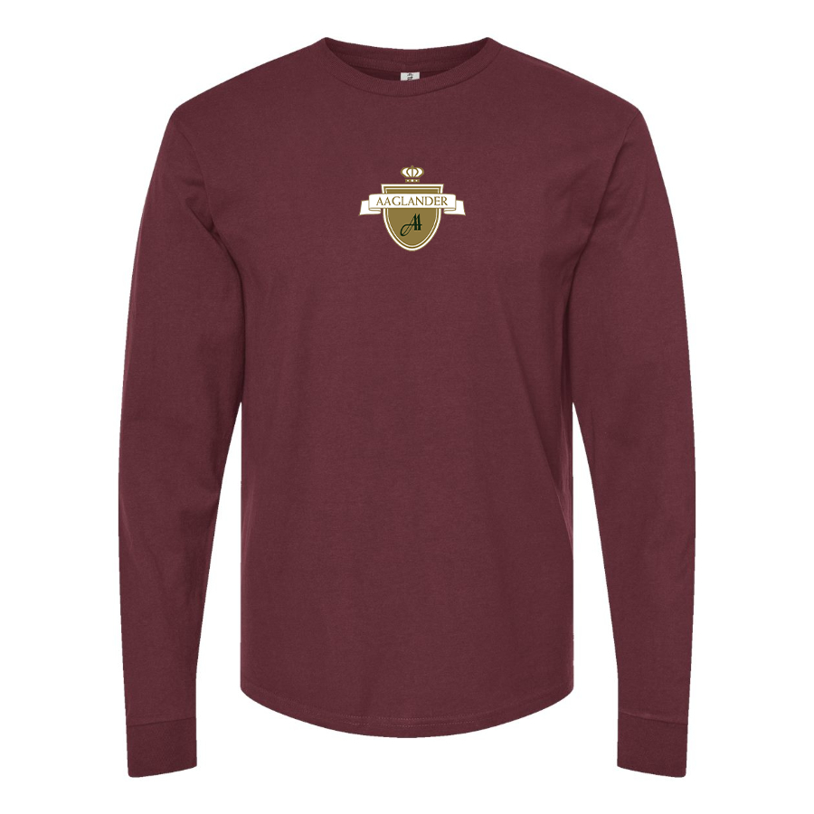 Men's Aaglander Logo Cotton Long Sleeve T-Shirt