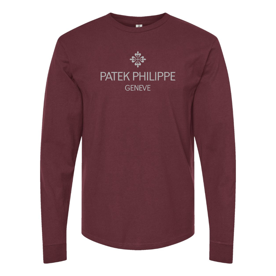 Men's  Patek Philippe  Logo  Cotton Long Sleeve T-Shirt