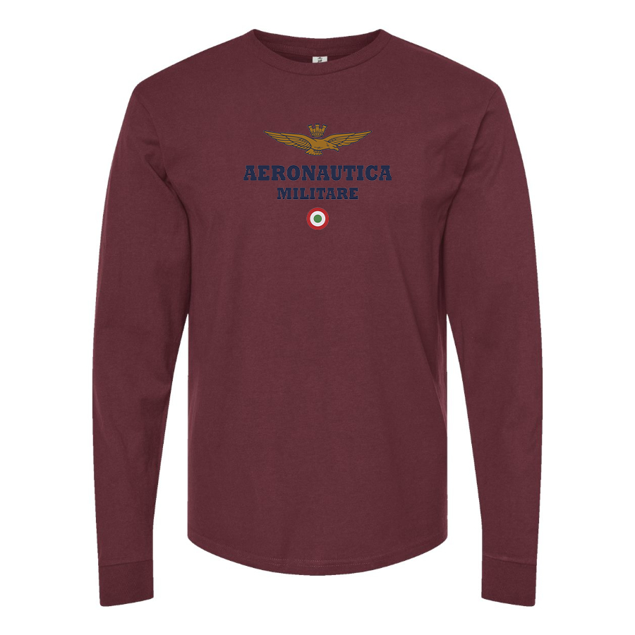 Men's Aeronautica Militare Logo Cotton Long Sleeve T-Shirt