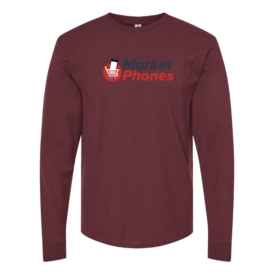 Men's MarketPhones.com Logo Cotton Long Sleeve T-Shirt