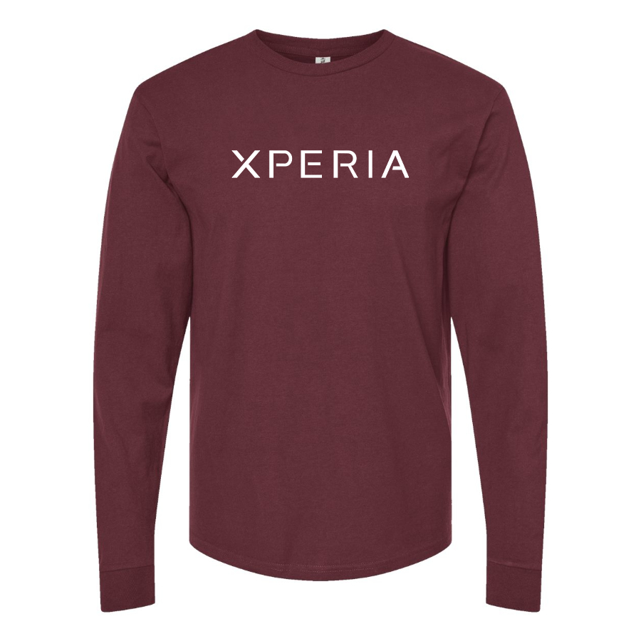 Men's  Xperia Logo Cotton Long Sleeve T-Shirt