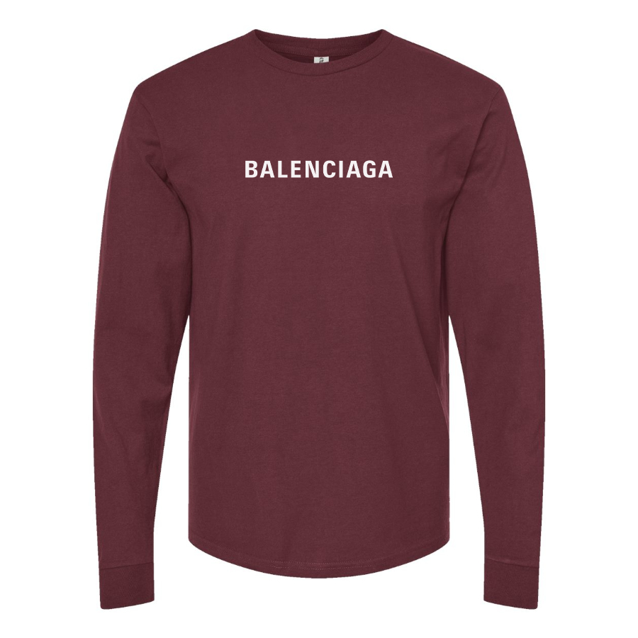 Men's Balenciaga Logo Cotton Long Sleeve T-Shirt