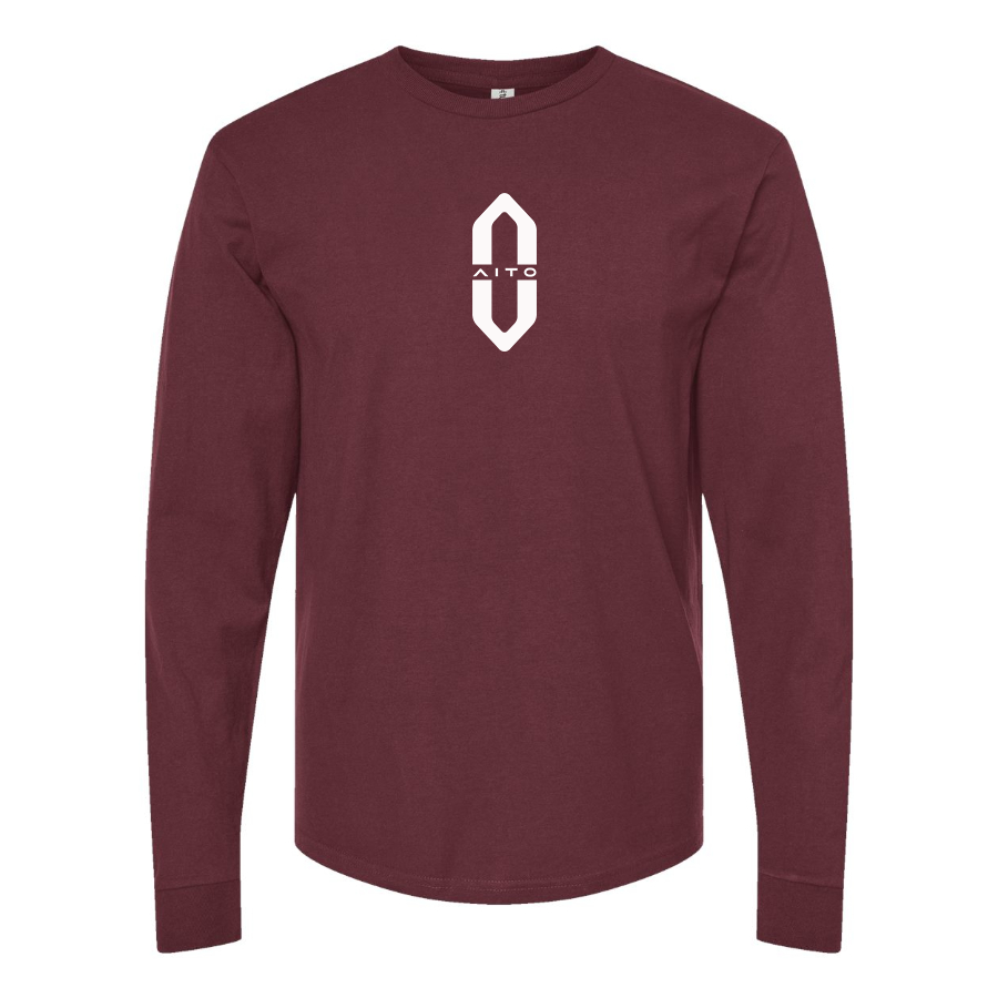 Men's Aito Logo Cotton Long Sleeve T-Shirt
