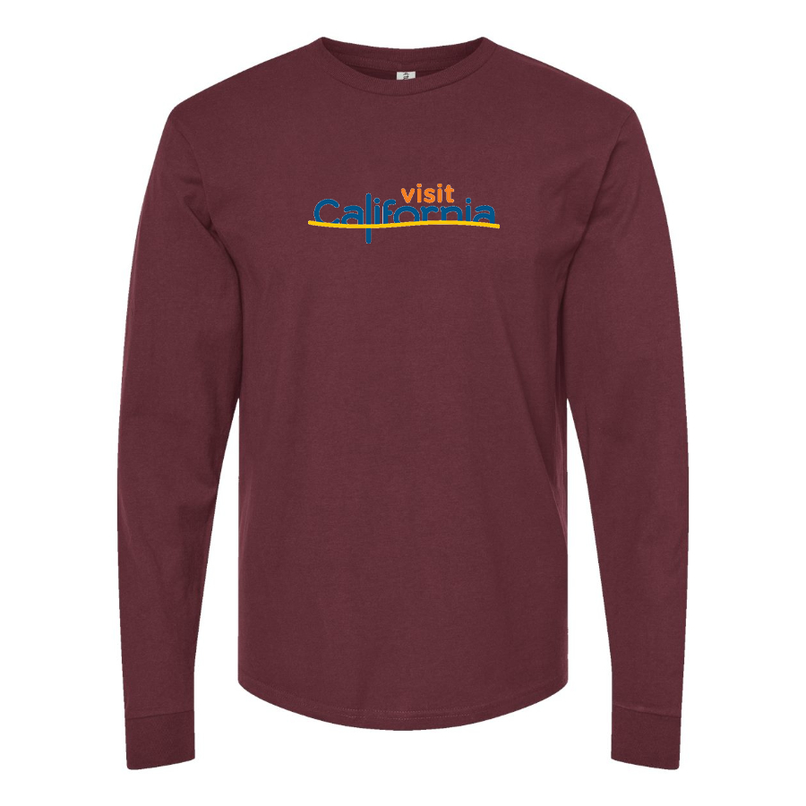 Men's  Visit California Cotton Long Sleeve T-Shirt