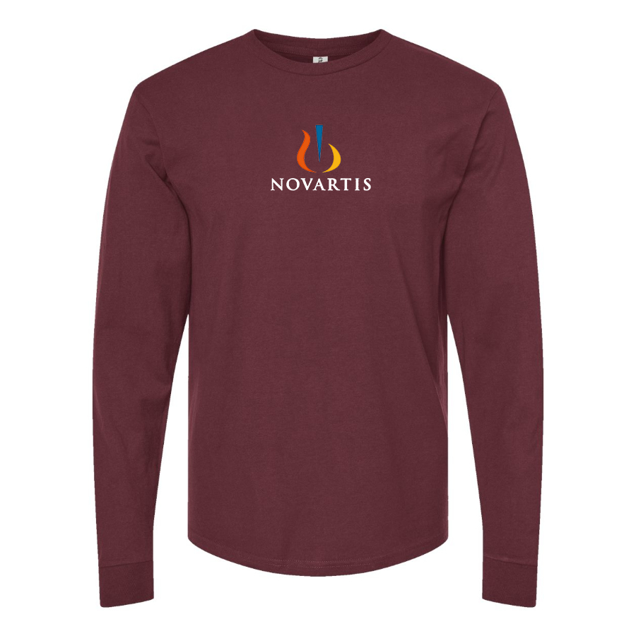 Men's  Novartis Logo  Cotton Long Sleeve T-Shirt