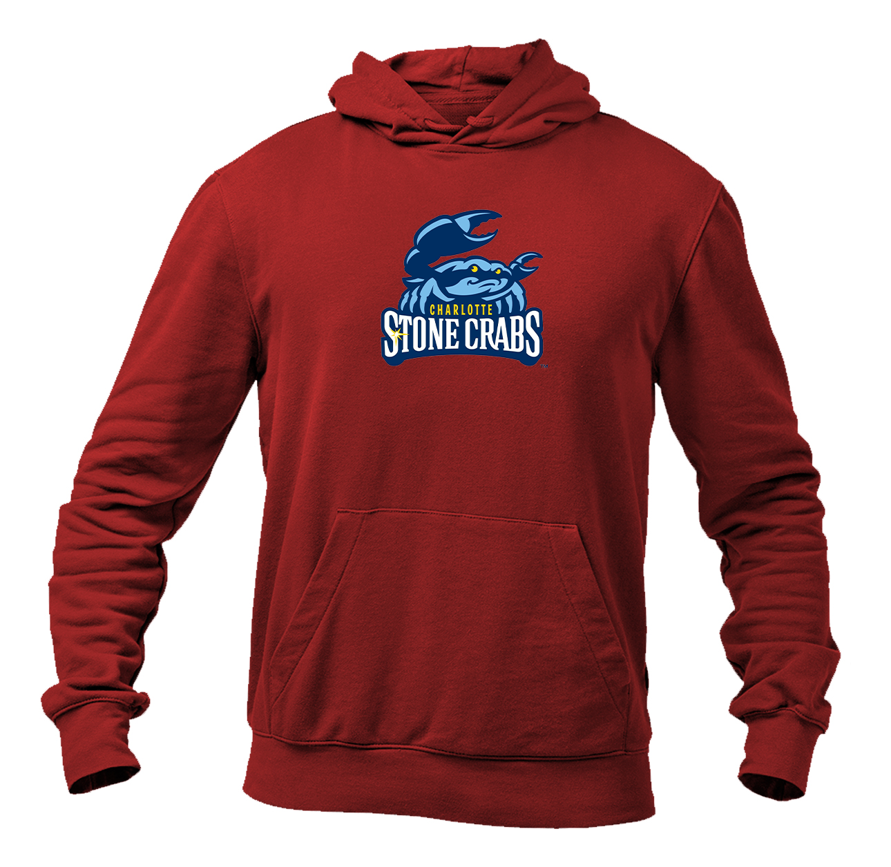 Men's Charlotte Stone Crabs Logo Pullover Hoodie