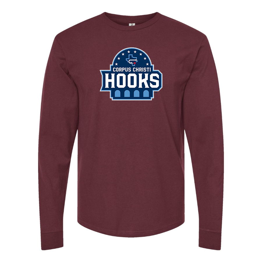 Men's Corpus Christi Hooks Logo Cotton Long Sleeve T-Shirt