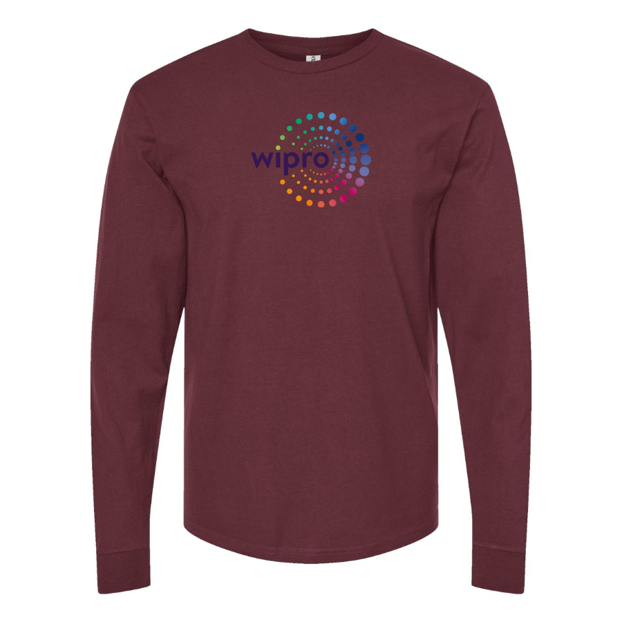 Men's Wipro Logo Cotton Long Sleeve T-Shirt